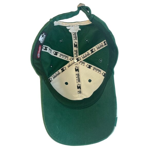 Michigan State University Spartan Hat Adjustable Strapback Green & White Starter - Picture 6 of 7